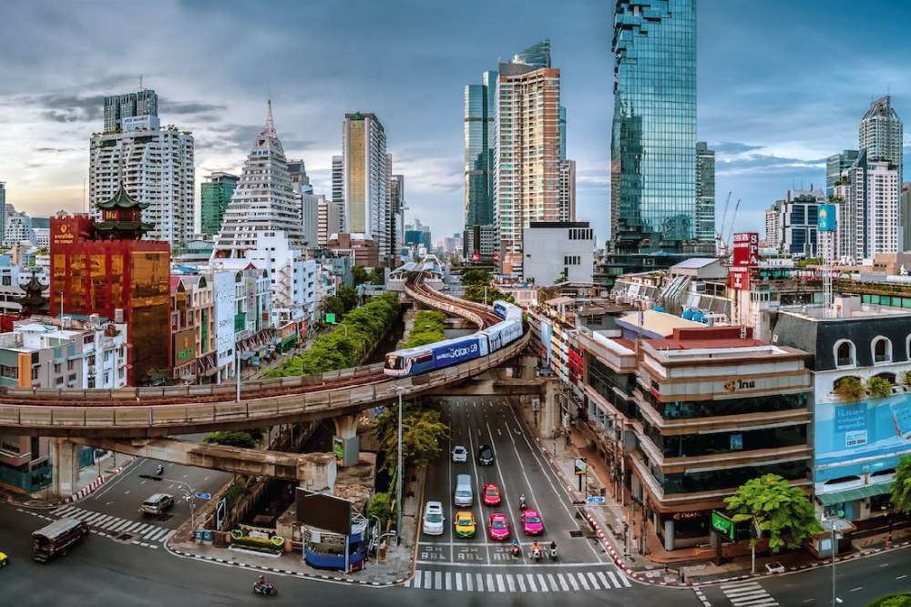 Un coin de la ville de Bangkok